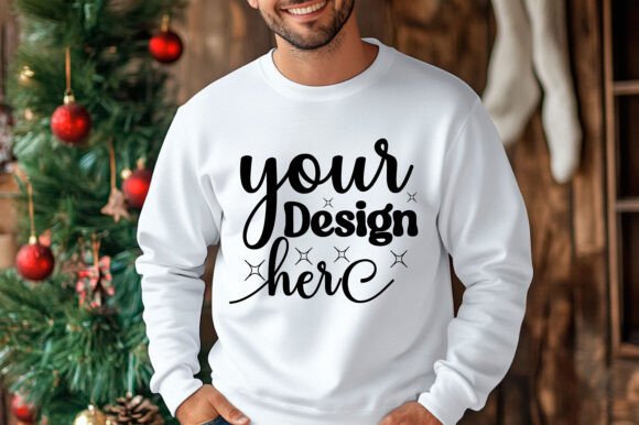 Christmas 18000 Men Sweatshirt Mockup 95 Graphics