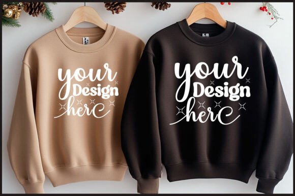 Christmas Hanger Sweatshirt Mockup 21 Graphics