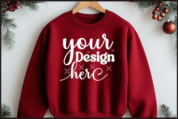 Christmas Hanger Sweatshirt Mockup 30 Graphics Review