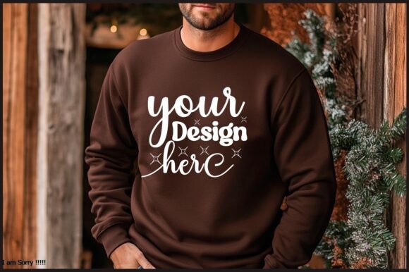 Christmas Men Sweatshirt Mockup 12: Graphics for Product Mockups