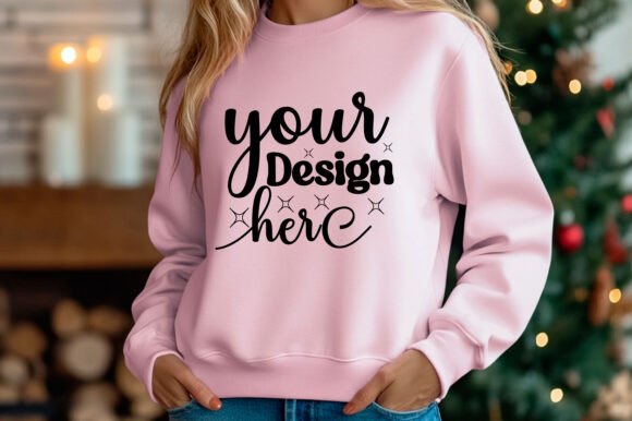 Christmas Women Sweatshirt Mockup 3: Graphics & Product Mockups