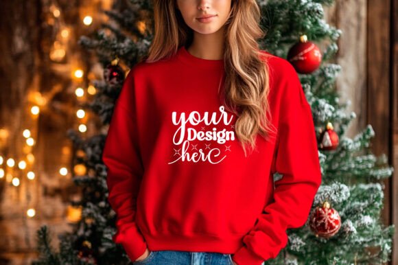 Christmas Women Sweatshirt Mockup 33: Graphics for Product Mockups