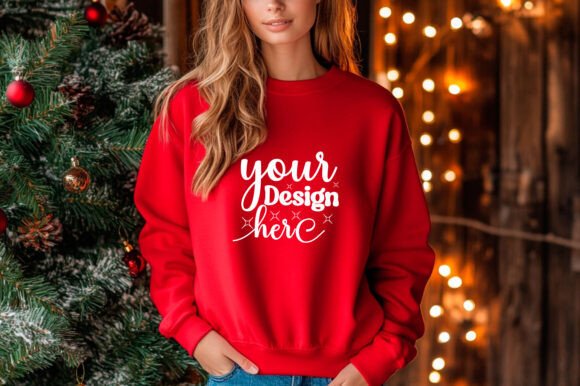 Christmas Women Sweatshirt Mockup 49 Graphics Review
