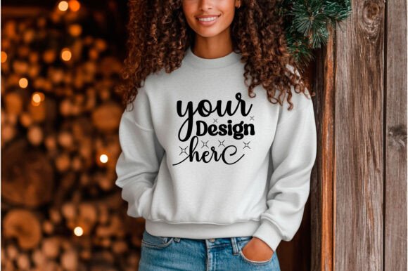 Christmas Women Sweatshirt Mockup 56 Graphics