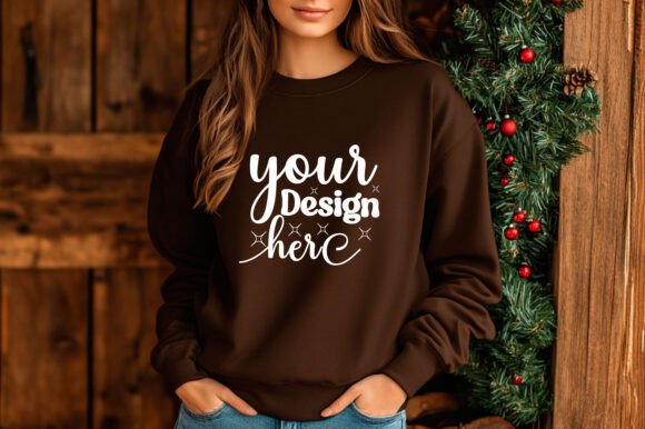 Christmas Women Sweatshirt Mockup 73 Graphics