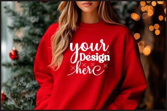 Christmas Women Sweatshirt Mockup 78 Graphics