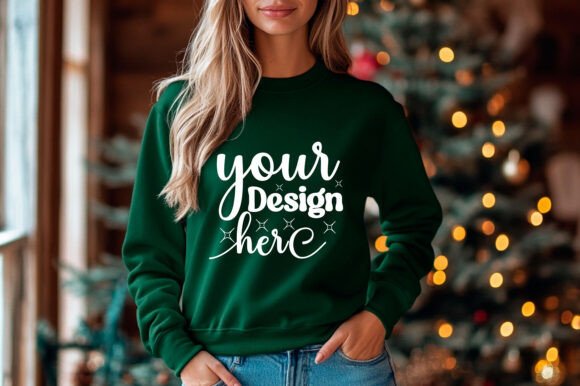 Christmas Women Sweatshirt Mockup 79 Graphics