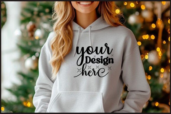 Christmas Women Sweatshirt Mockup 80 Graphics & Product Mockups