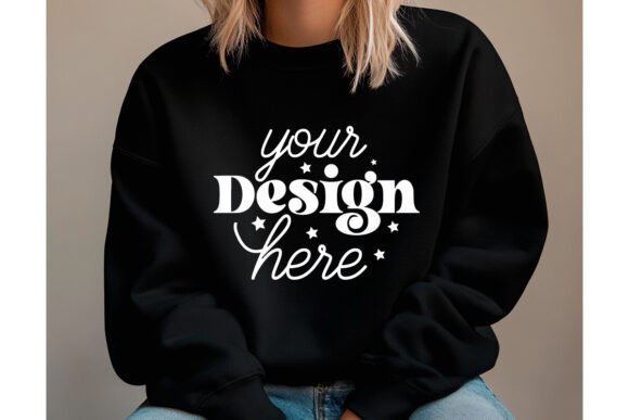 Gildan 18000 Sweatshirt Mockup 10 Graphics