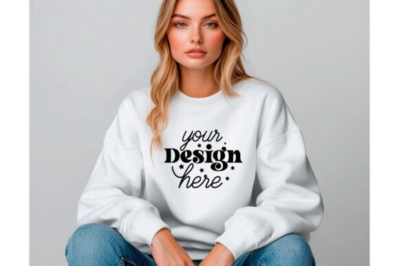 Gildan 18000 Sweatshirt Mockup 40: Graphics for Product Mockups