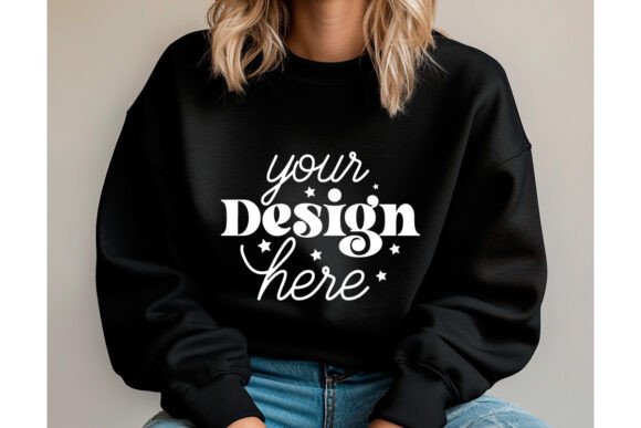 Gildan 18000 Sweatshirt Mockup 6 Graphics