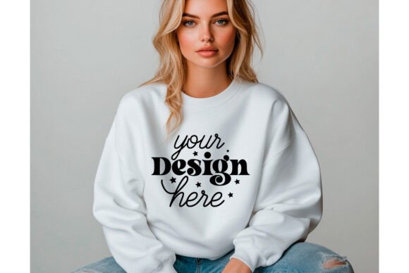 Gildan 18000 Sweatshirt Mockup 77 Graphics