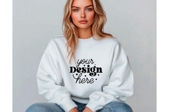 Gildan 18000 Sweatshirt Mockup 84: Graphics & Product Mockups