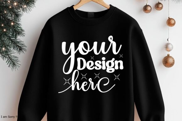 Happy New Year Sweatshirt Mockup 18 Graphics