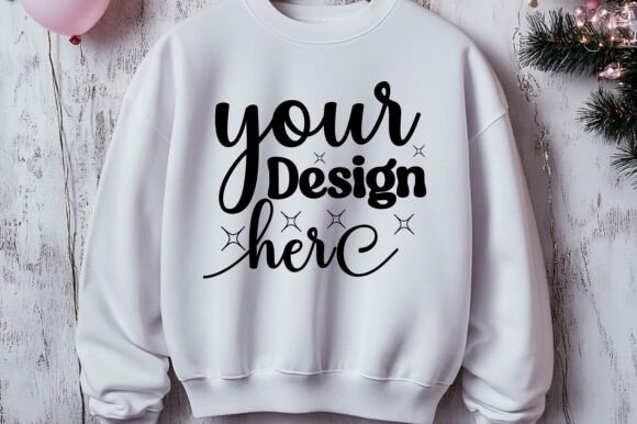 Happy New Year Sweatshirt Mockup 83: Graphics & Product Mockups