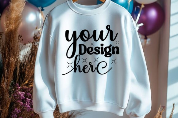 Happy New Year Sweatshirt Mockup 97 Graphics